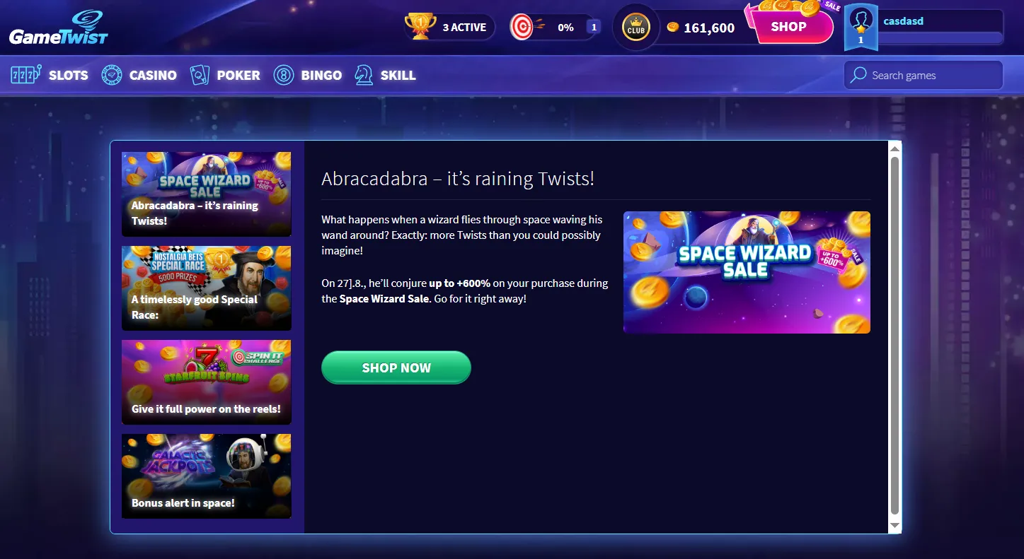 Bonuses in GameTwist